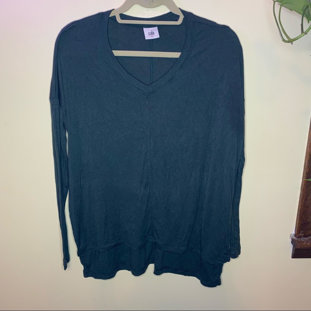 CABI 3416 Chill Tee Long Sleeve Hunter Green sz XS